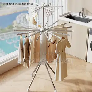 Clothe Rack Foldable Octopus Tripod የሚተጣጠፍ ልብስ መደርደሪያ እና ማስጫ