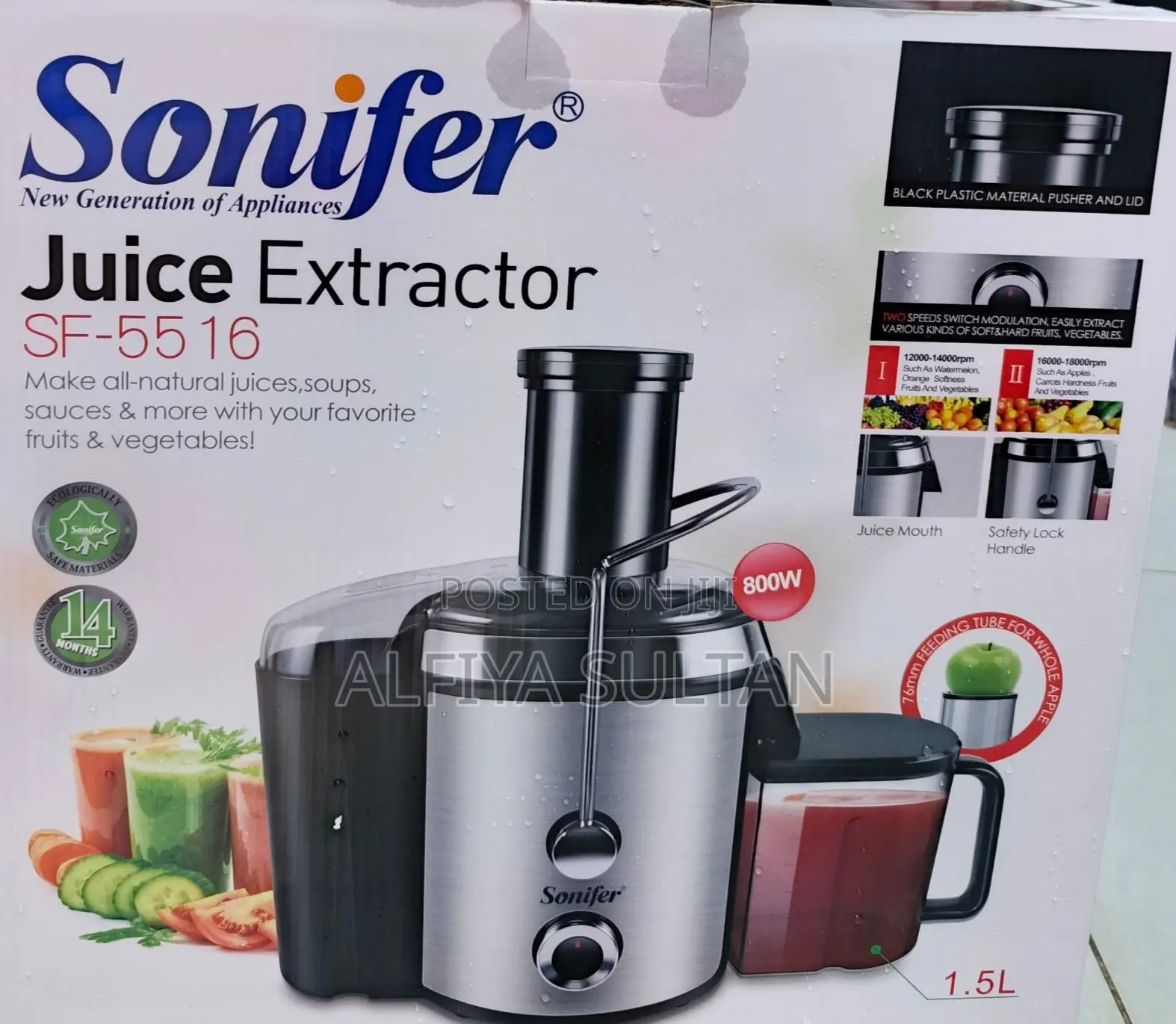 Sokany and Sonifer Slow Juicer