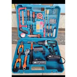,Makita Cordless Drill Tool Kit Featuring a Blue and Black Design,