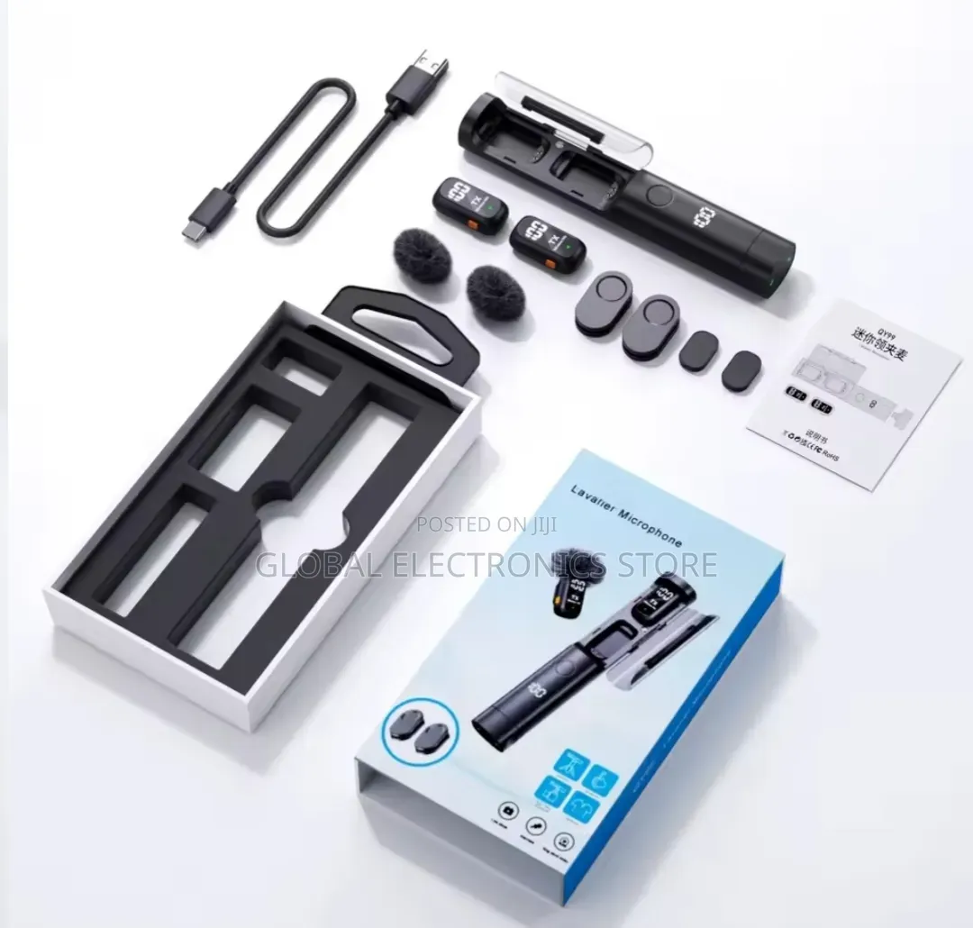 Wireless Lavalier Lapel Microphone With Noise Cancellation