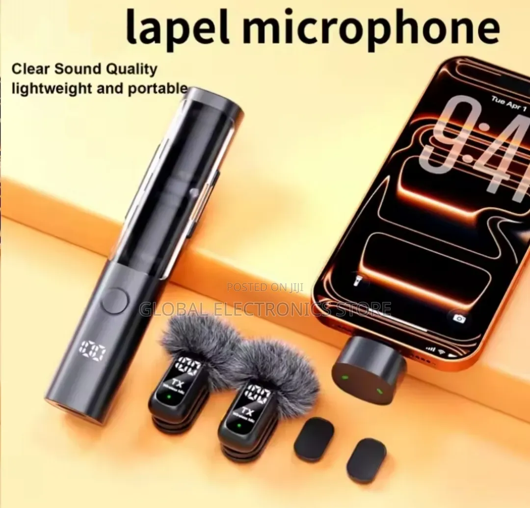 Wireless Lavalier Lapel Microphone With Noise Cancellation