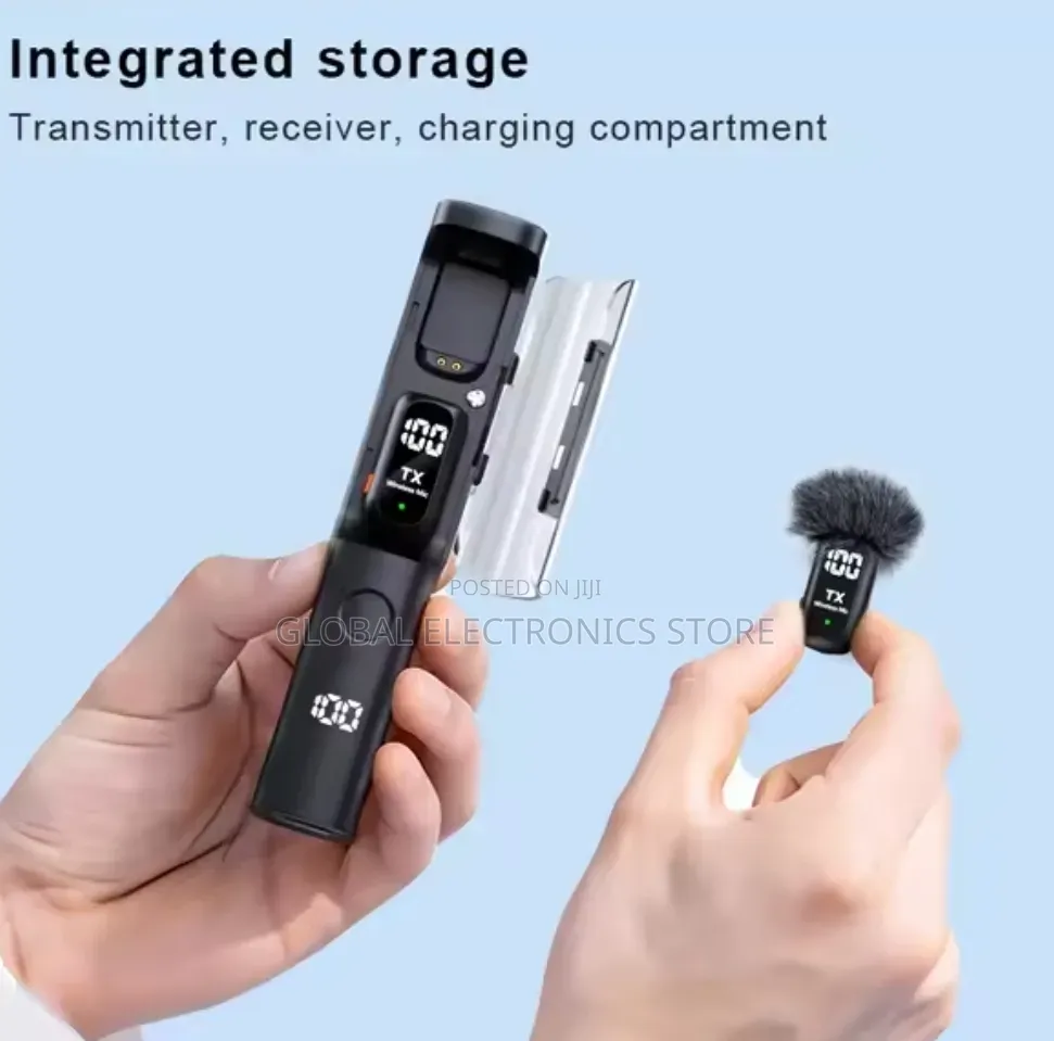 Dual Wireless Lapel Microphone With Handheld Interview Pen