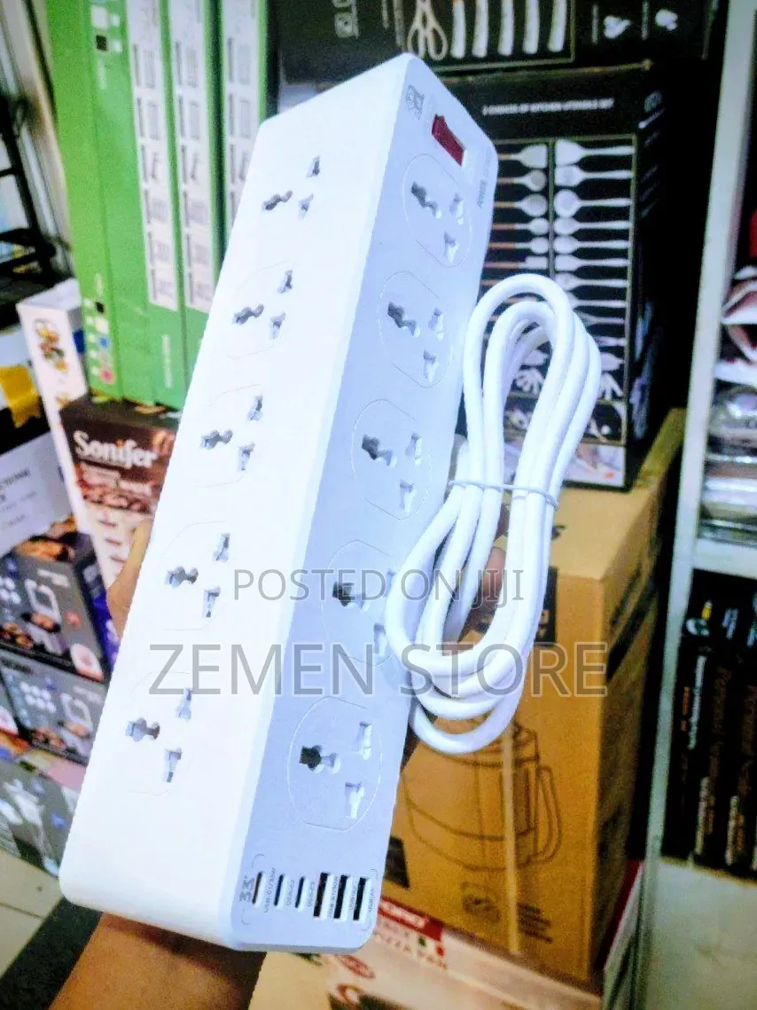 Heavy Duty 10-Way Universal Power Extension Strip - Multi-Usb Fast Hub