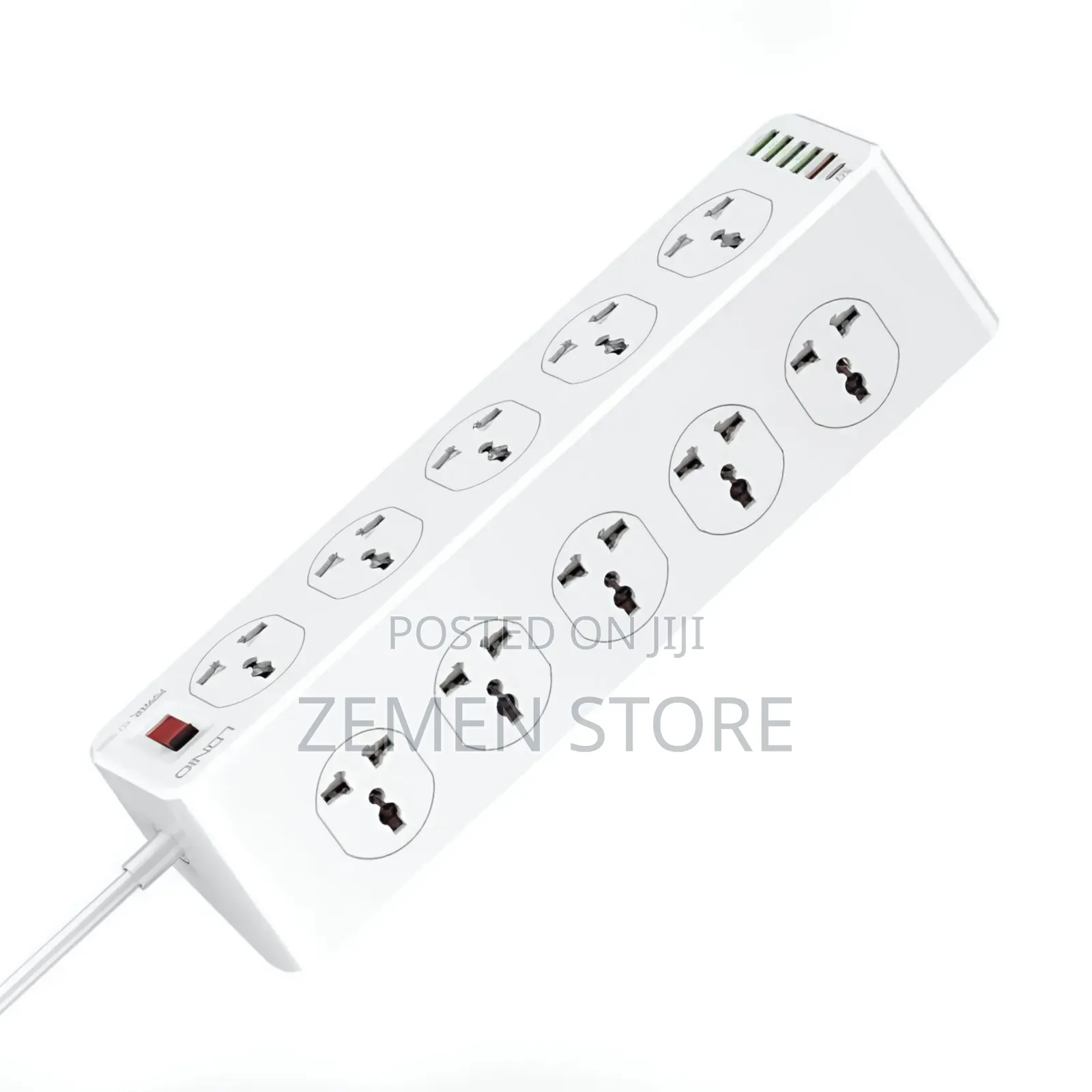 Heavy Duty 10-Way Universal Power Extension Strip - Multi-Usb Fast Hub