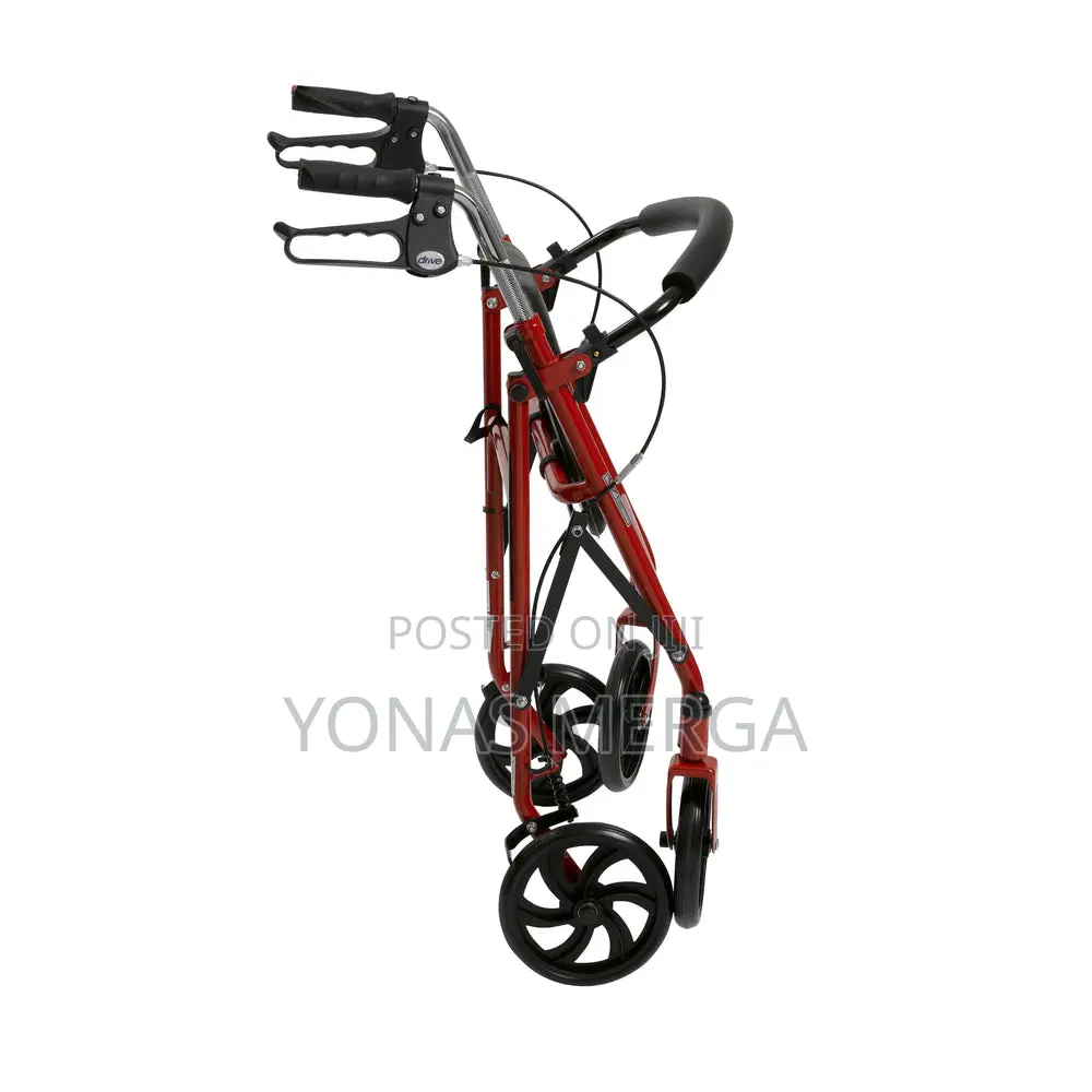 Durable Steel Frame Walker/Rollator各弗wheels,Loop Locks Serrated Brakes