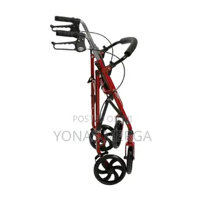 Durable Steel Frame Walker/Rollator各弗wheels,Loop Locks Serrated Brakes
