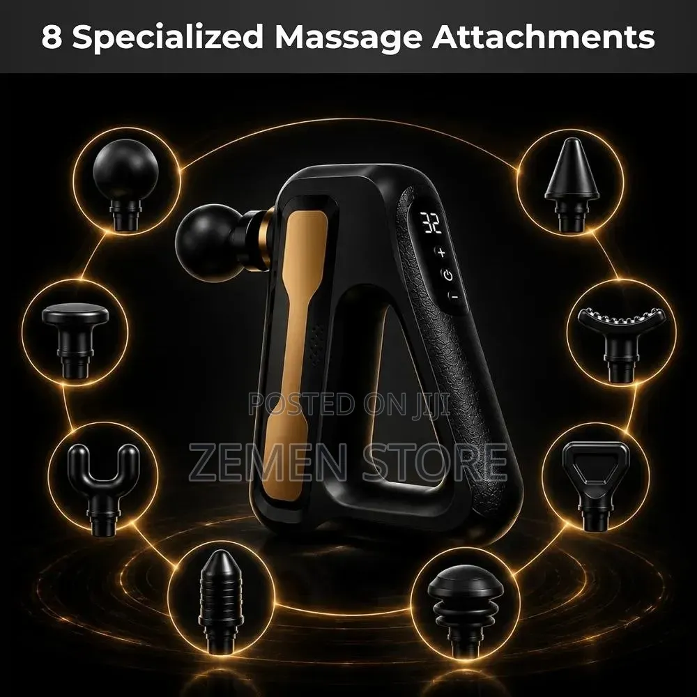 Professional Deep Tissue Massage Gun - 32 Speeds 8 Heads