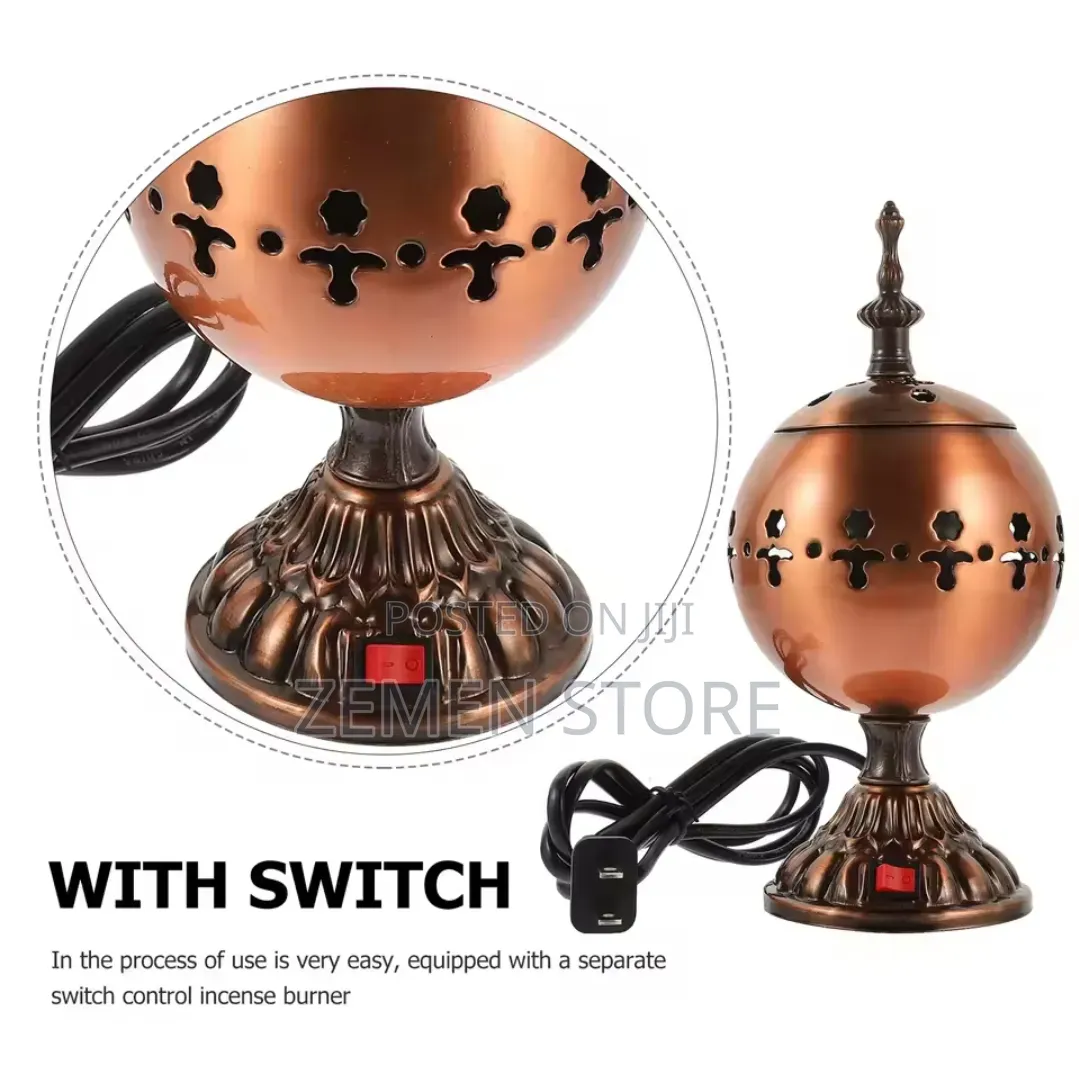 Luxury Electric Incense Burner - Metallic Bukhoor Mabkhara