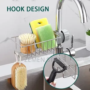 Stainless Steel Sink Faucet Storage Rack - Hanging Sponge Holder