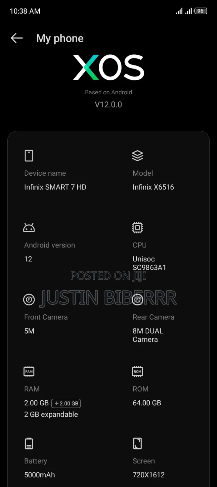Infinix Smart 7 HD 64 GB Blue