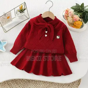 Toddler Girls Two-Piece Sweater Top Skirt