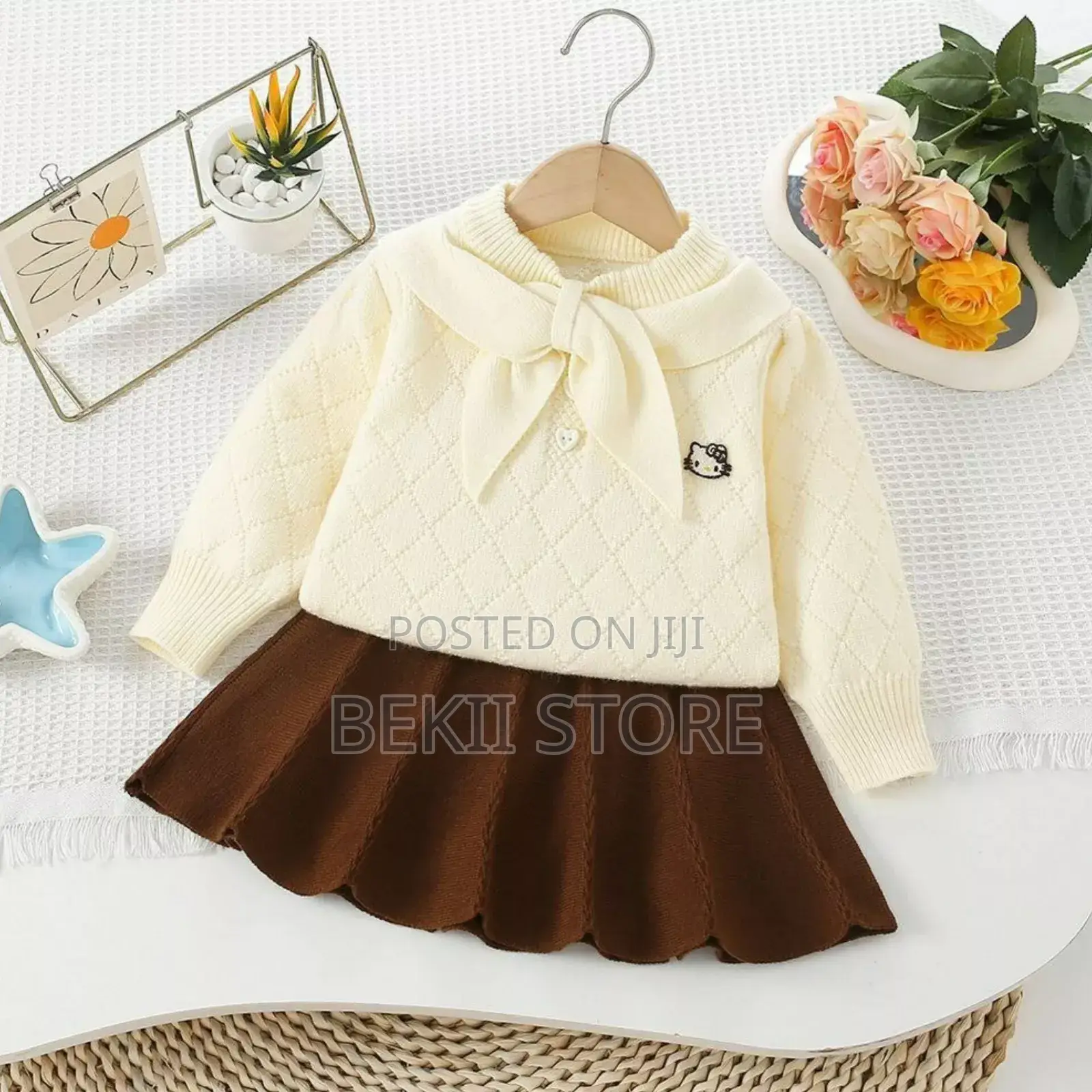 Toddler Girls Two-Piece Sweater Top Skirt