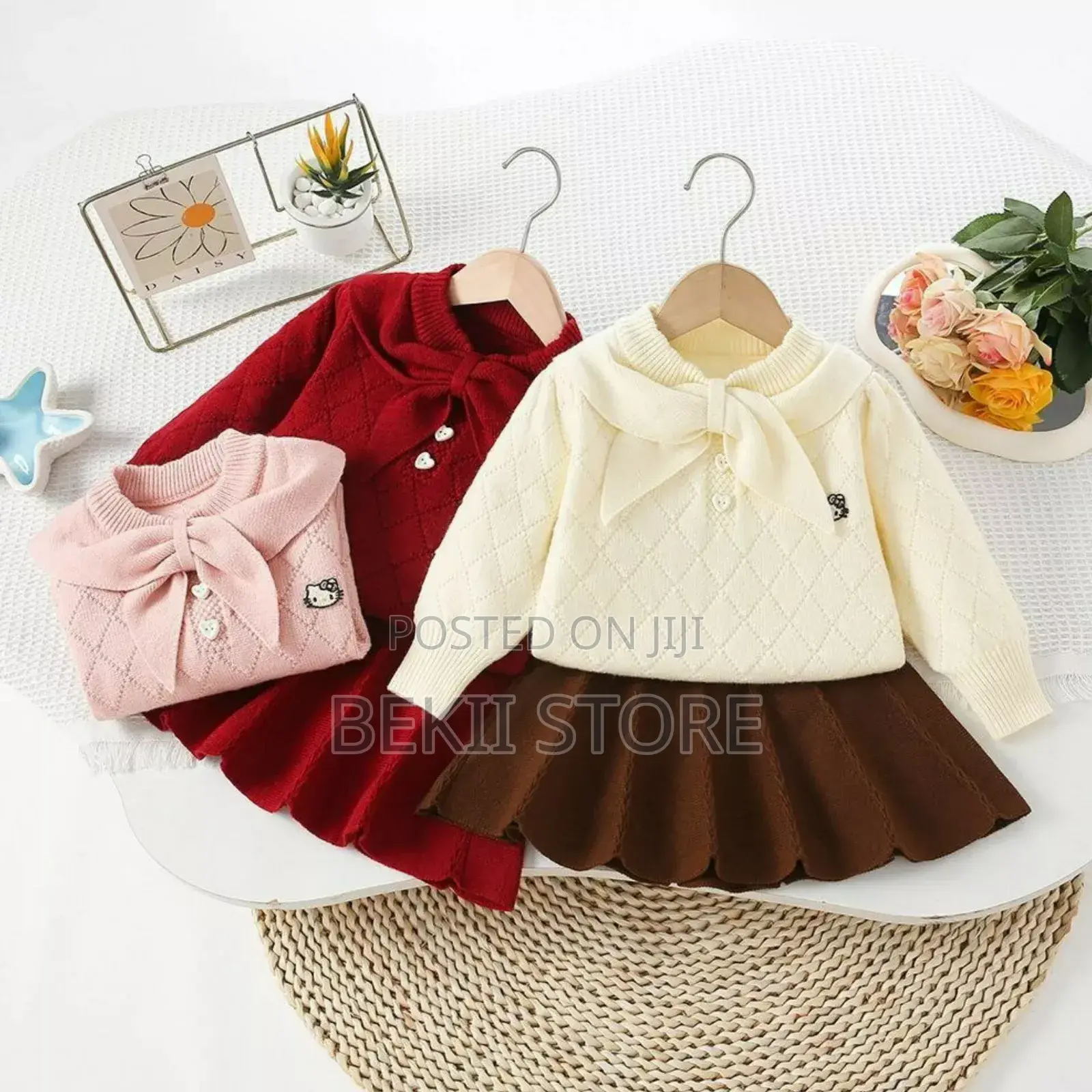 Toddler Girls Two-Piece Sweater Top Skirt