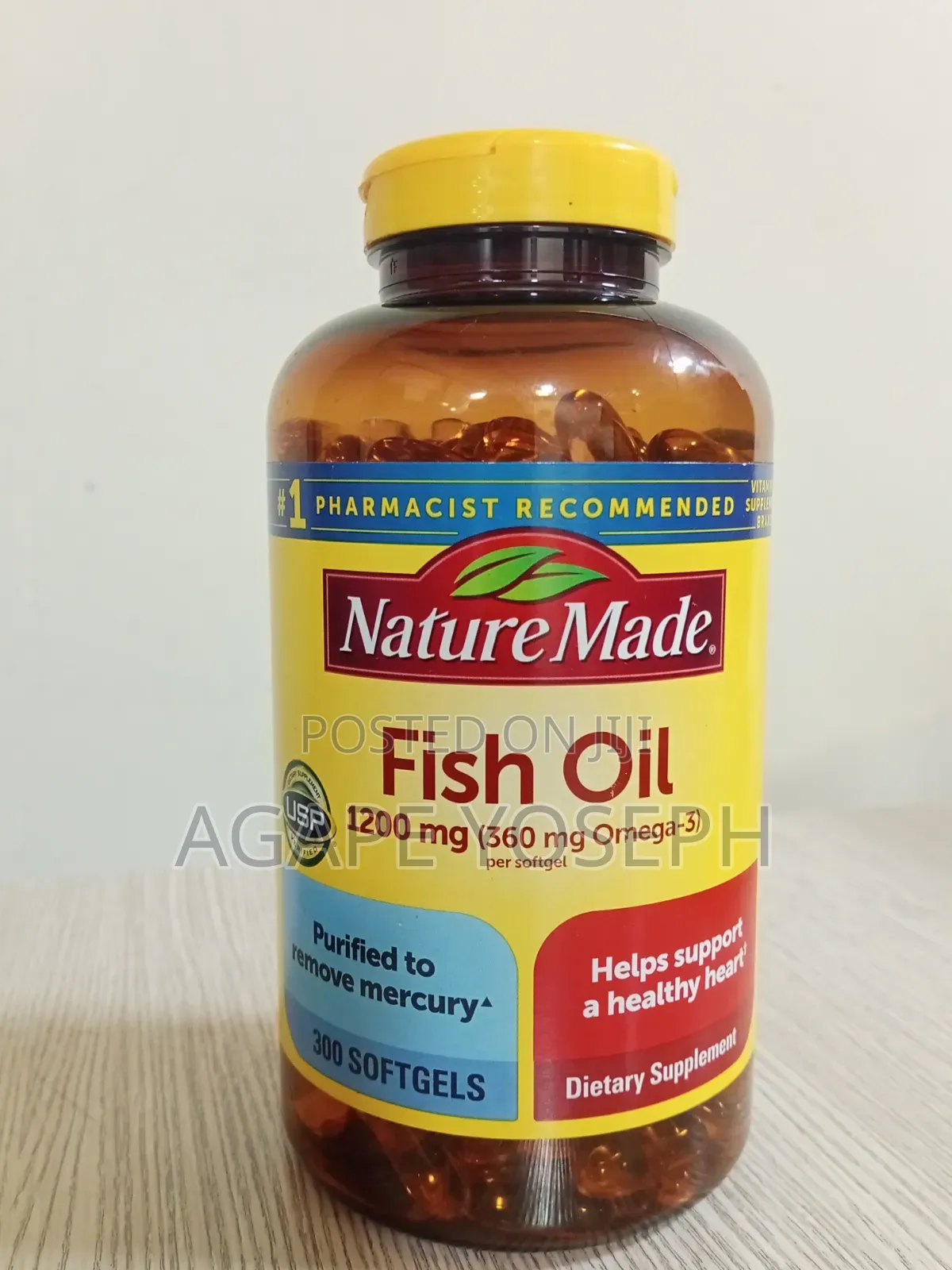 Nature Made Omega 3 Fish Oil 1200mg – 300 Softgels (New Sealed)