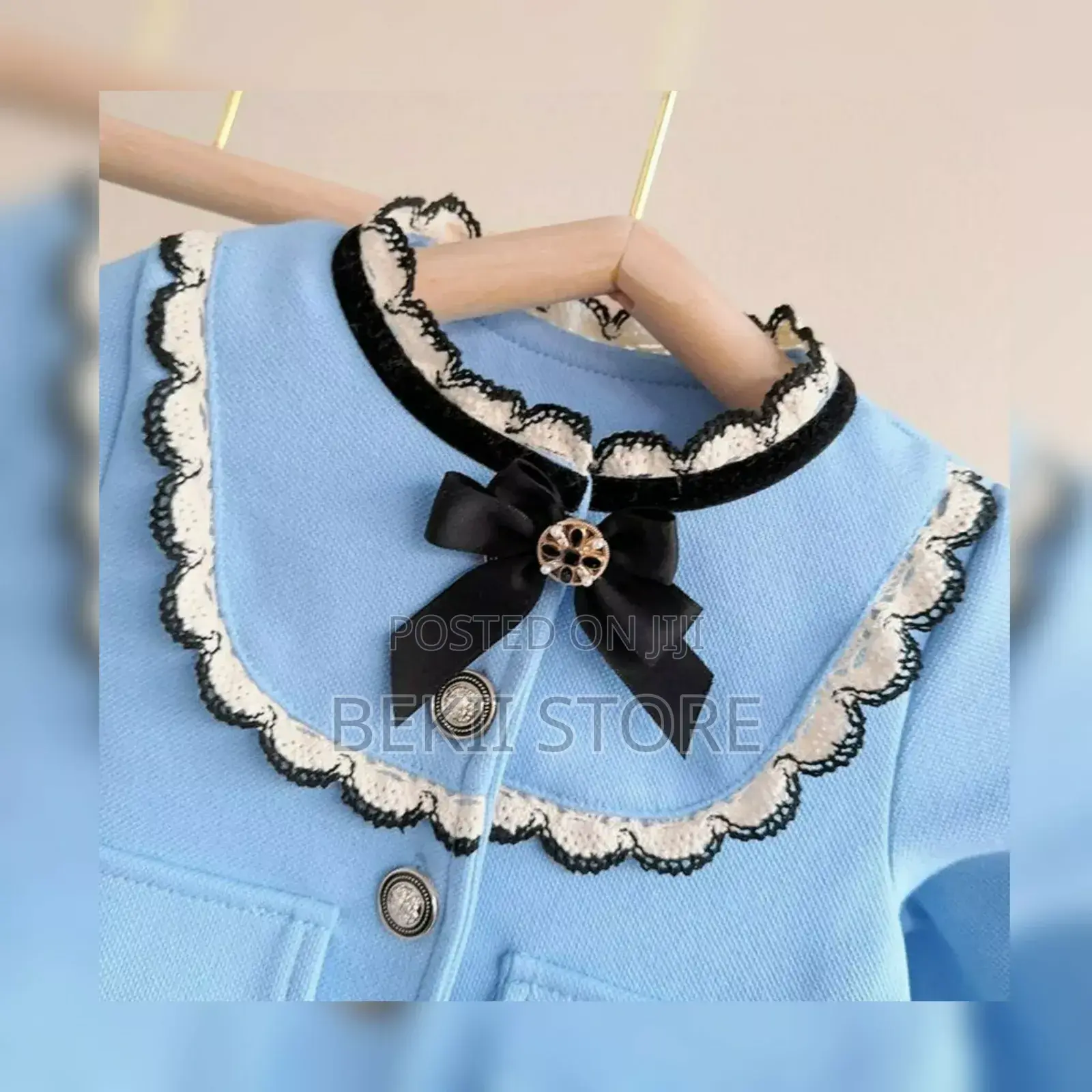 Todddlergirls' French Peter Pan Collar Top Casual Pants Set