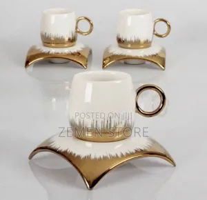 Luxury 12-piece Ceramic Tea Coffee Cup Set With Saucers