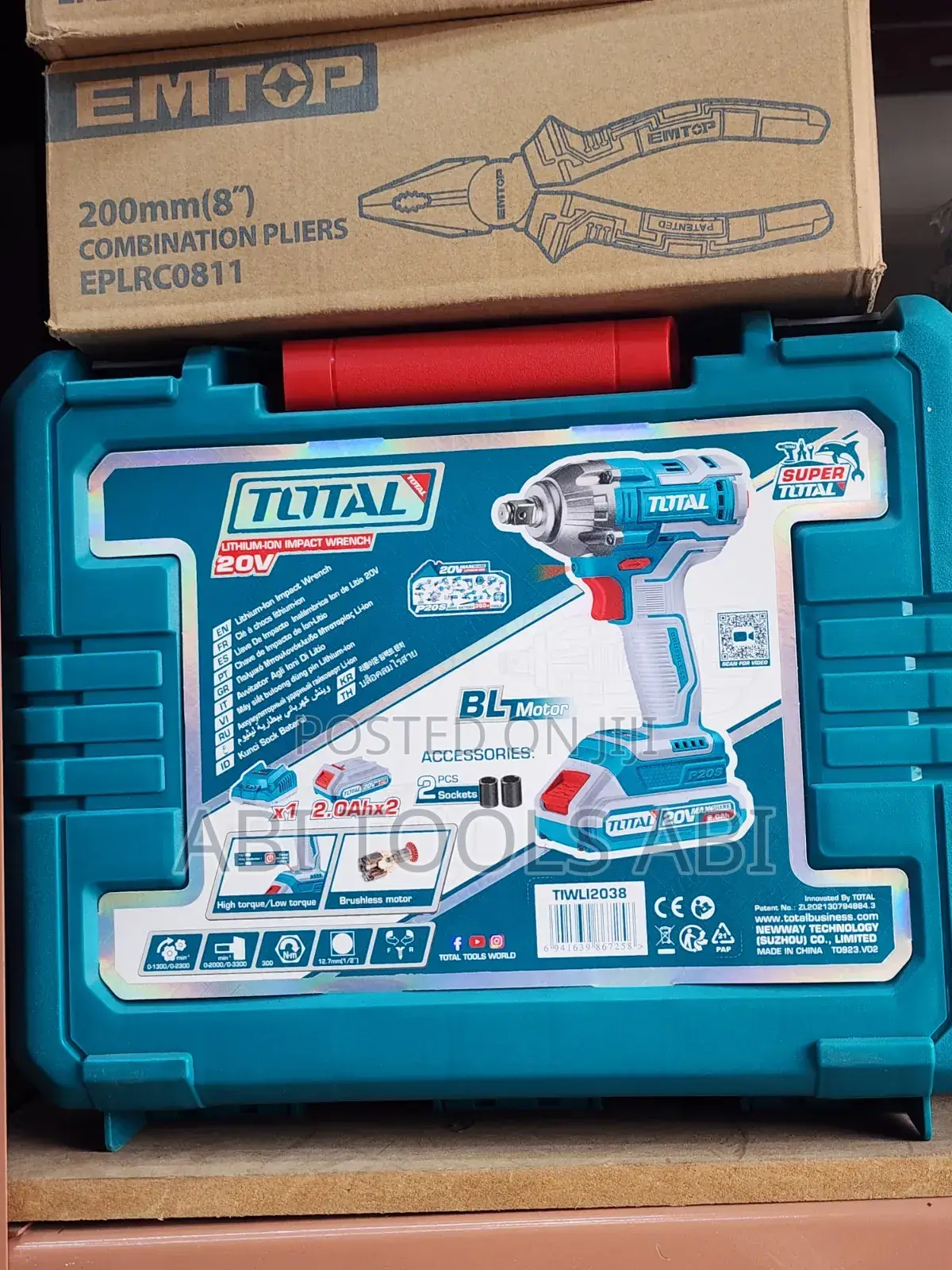 Total 20v Cordless Impact Wrench