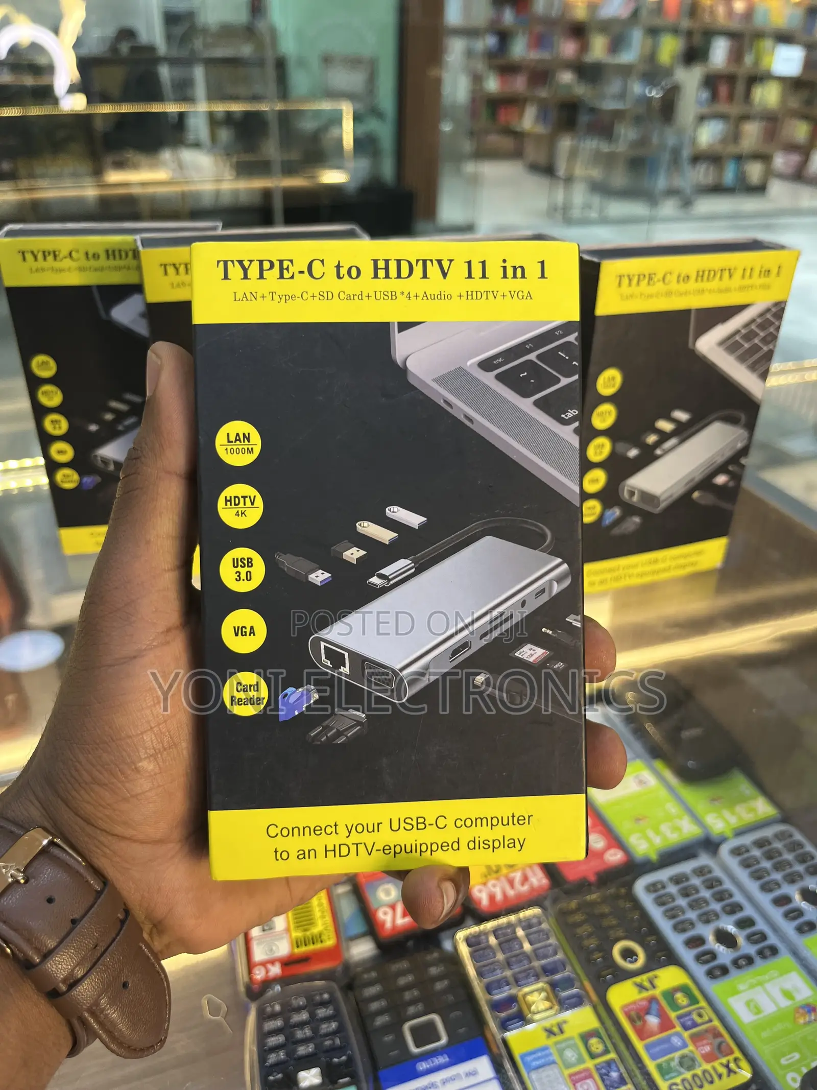 11-in-1 Type-C to HDTV Multi-Port Hub Adapter – Lan, Hdtv, Vga, Usb