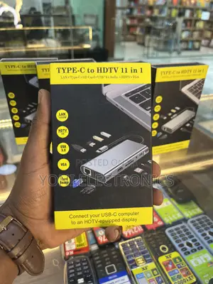11-in-1 Type-C to HDTV Multi-Port Hub Adapter – Lan, Hdtv, Vga, Usb