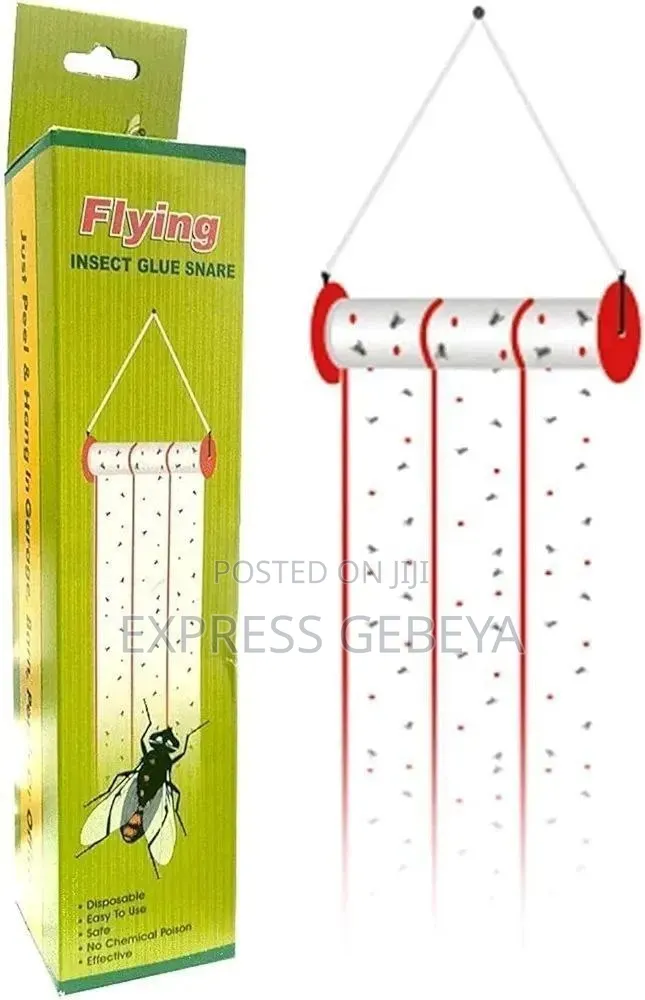 Flying Insects Glue Sticker Trap የበራሪ ነፍሳት መግደያ ከኬሚካልና ከኤሌክትሪክ ነፃ