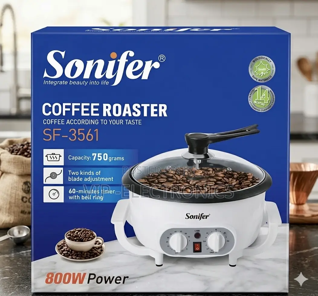 Sonifer Coffee Roaster – 800w Electric Coffee Bean Roaster, 750g