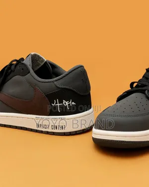 Nike Air Jordan 1 Low X Travis Scot"Utopia"Dark Chocolate Brown/Black