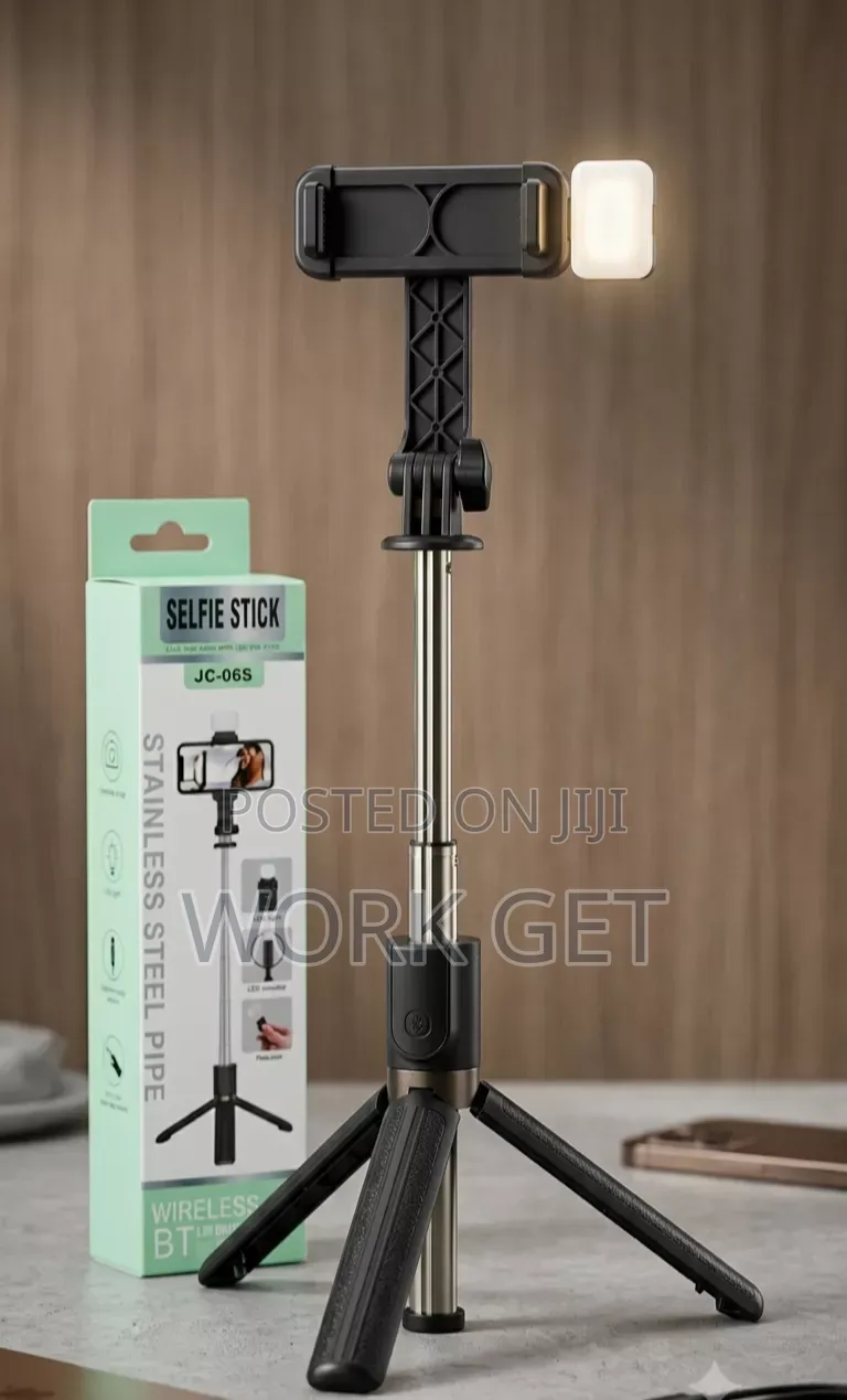 Bluetooth Selfie Stick (Model Jc-06s) With Tripod Base