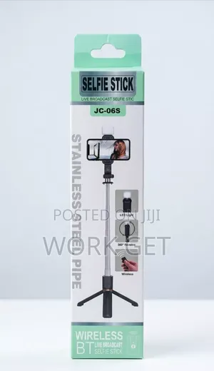Bluetooth Selfie Stick (Model Jc-06s) With Tripod Base