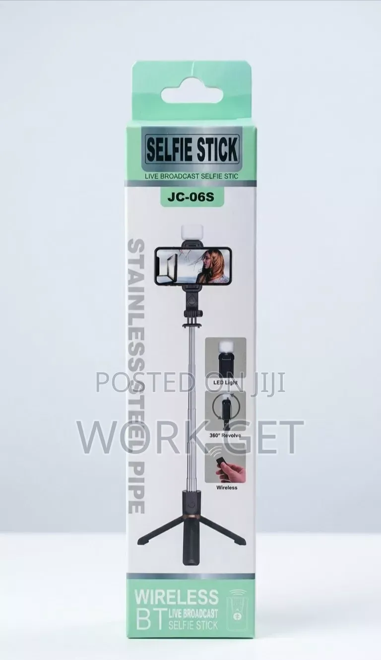Bluetooth Selfie Stick (Model Jc-06s) With Tripod Base