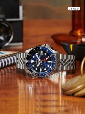 Seiko 5 Sports Automatic Blue Bezel Blue Dial GMT Mens Watch Us Spec
