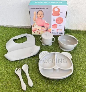 Silicone Baby Feeding Set Orginal One ሲልከን የልጆች መመገቢያ ሴት