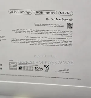 New Laptop Apple MacBook Air 2025 M4 16GB Apple M4 SSD 256GB