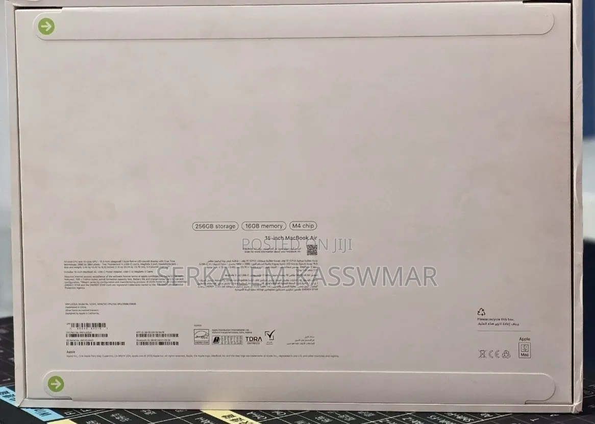 New Laptop Apple MacBook Air 2025 M4 16GB Apple M4 SSD 256GB