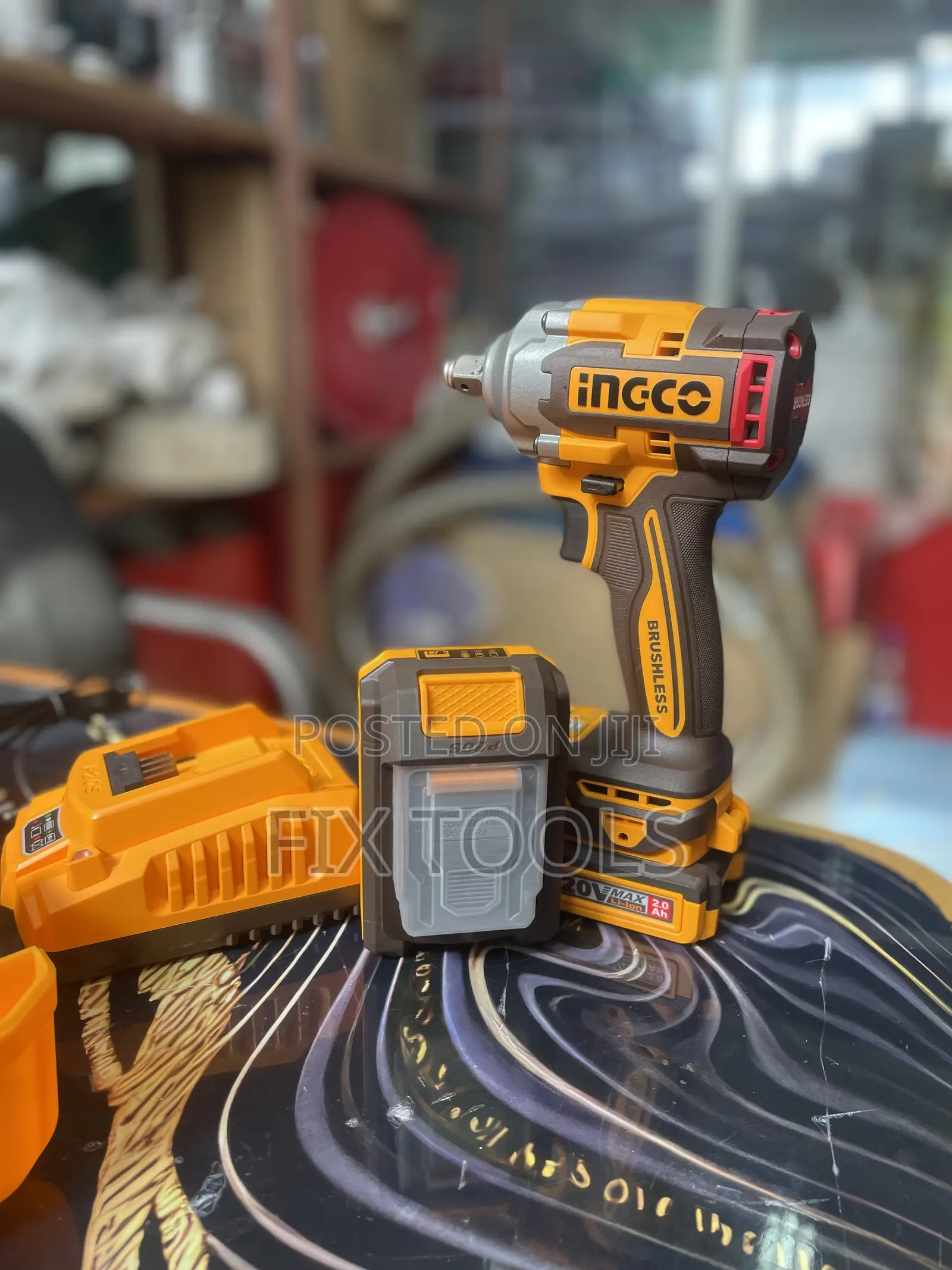 Ingco Chargeable Brushless Impact Wrench 400 Nm