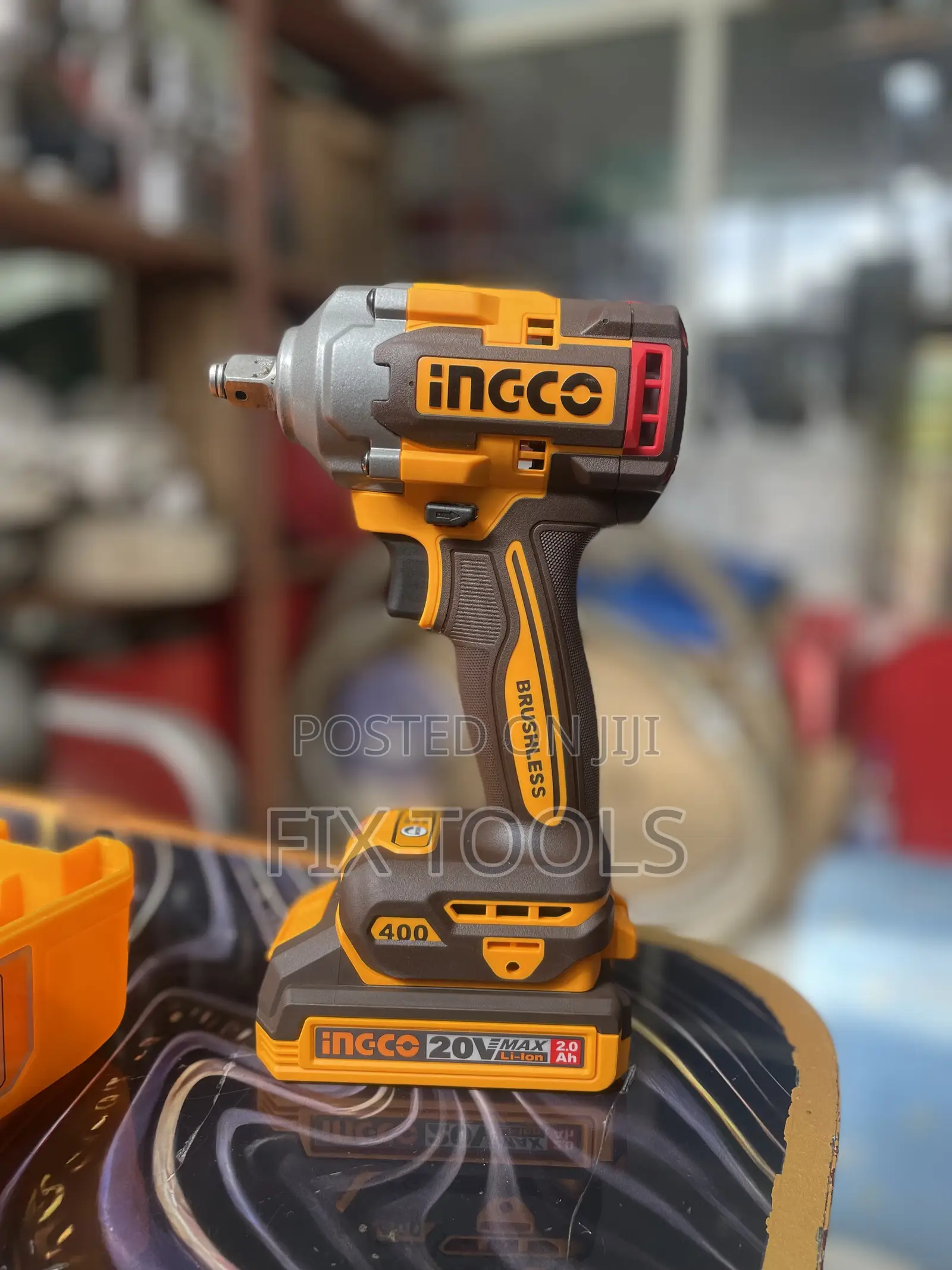 Ingco Chargeable Brushless Impact Wrench 400 Nm