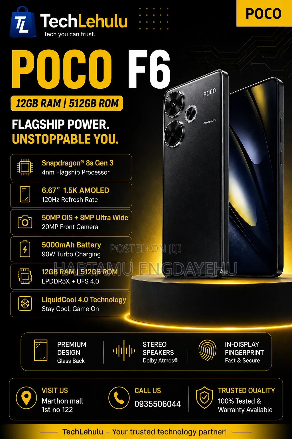 New Xiaomi Poco F6 512 GB Black