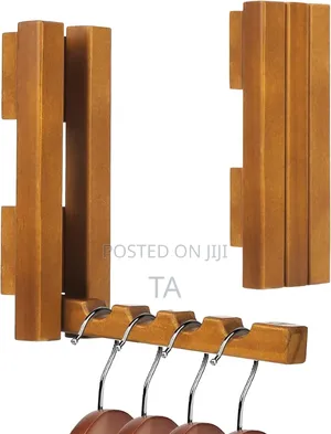 Wood Wall Mounted Clothes Drying Rack, Foldable Clothes Wall