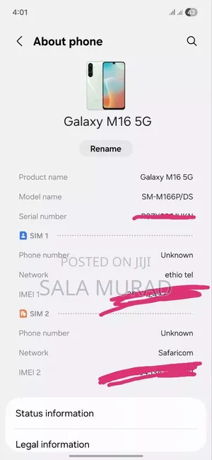 Samsung Galaxy M16 128 GB White