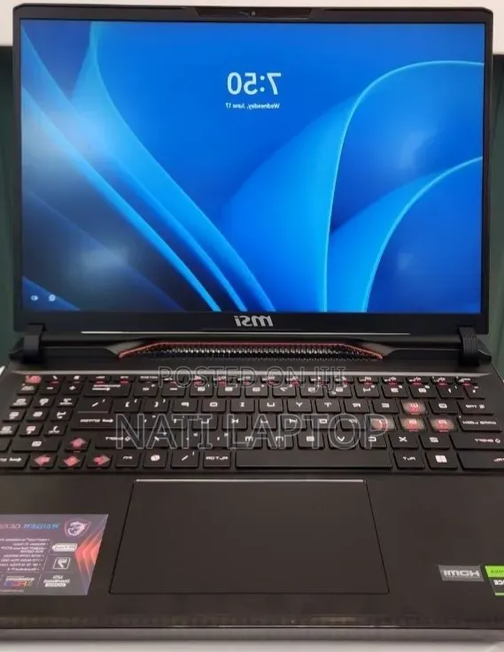 New Laptop MSI 16GB Intel Core i9 SSD 1T