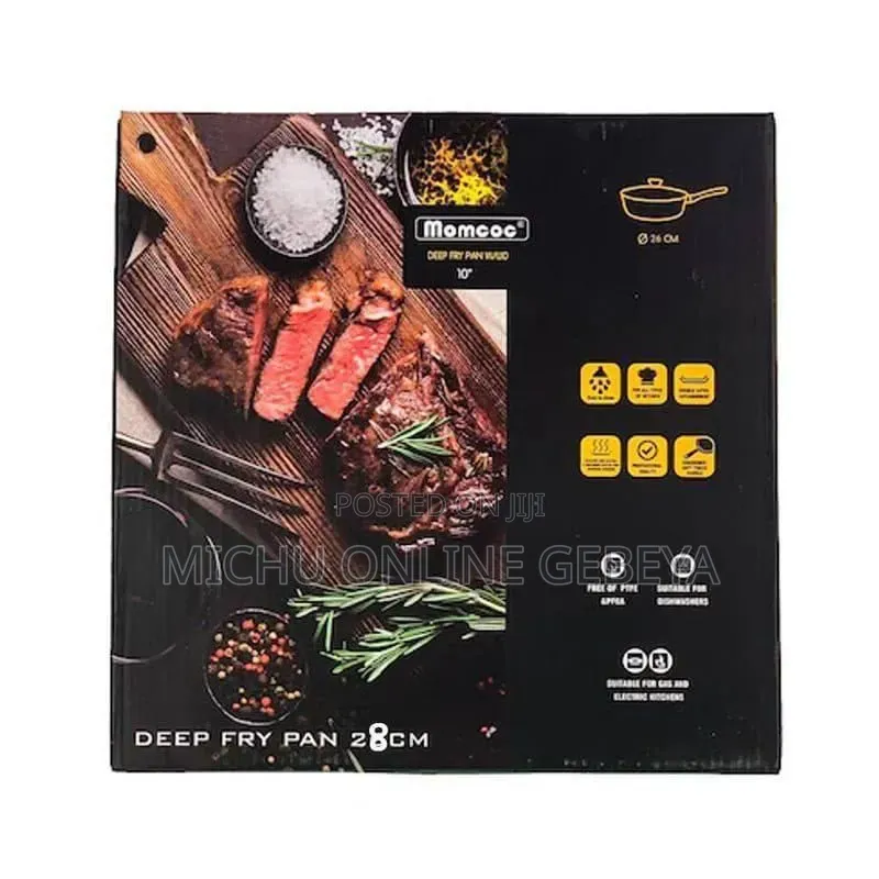 Momcoc ባለ ክዳን 3 PCS የሴራሚክ መጥበሻ/ Free Delivery