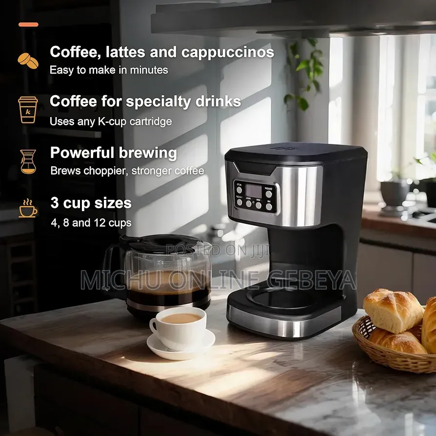 12-cup Housesaid ዲጅታል የቡና ማፍያ Drip Coffee Maker/ Free Delivery