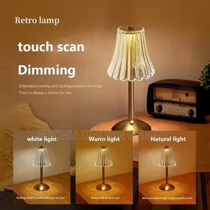 Diamond Modern Usb Rechargeable Cordless Table Lamp/ Free Delivery