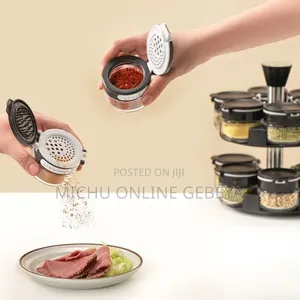 Classic Rotating 12 Piece Spice Jars Set/ Free Delivery