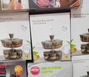 ባለ 12 Jar Rotating የቅመማቅመም ማስቀመጫ/Free Delivery