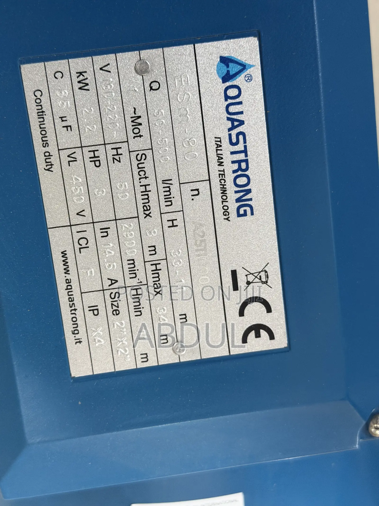 Electric Weter Pamp