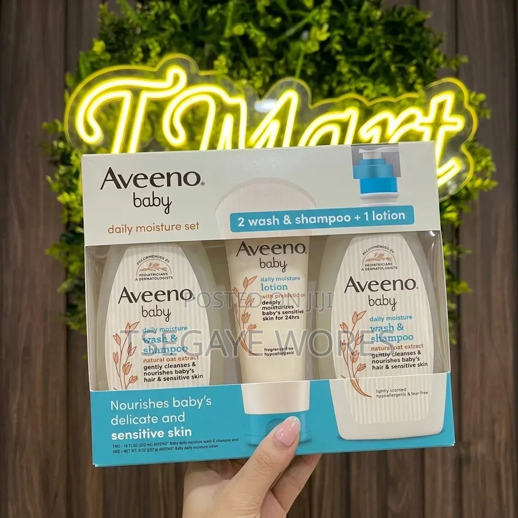 Aveeno Baby Set 2*532ml Wash Shampoo and 1*227ml Moisturizing Lotion