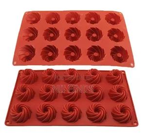 Round and Mini Swirl Spiral Silcon Mold