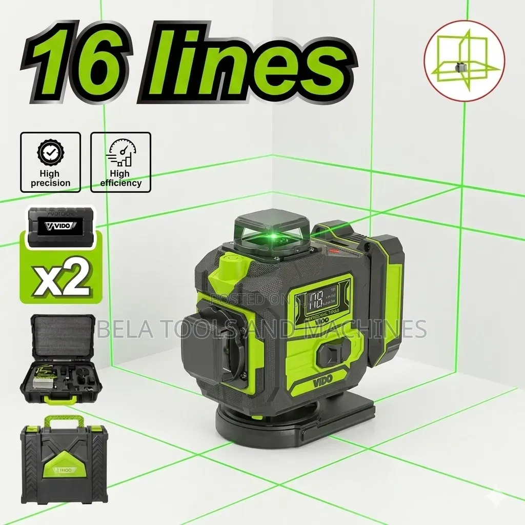 Vido 16 Lines Self-Leveling Line Laser Water Level With Stand 120cm