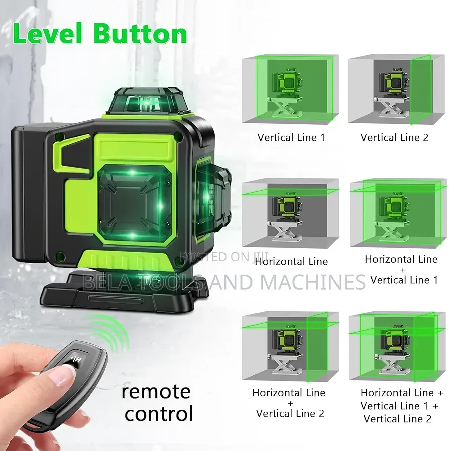 Vido 16 Lines Self-Leveling Line Laser Water Level With Stand 120cm