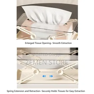 Creative Spring-Loaded Lifting Tissue Box - Automatic Table Holder